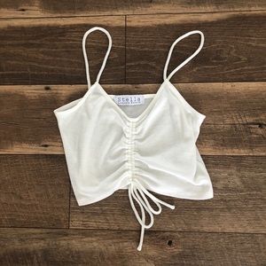White crop top